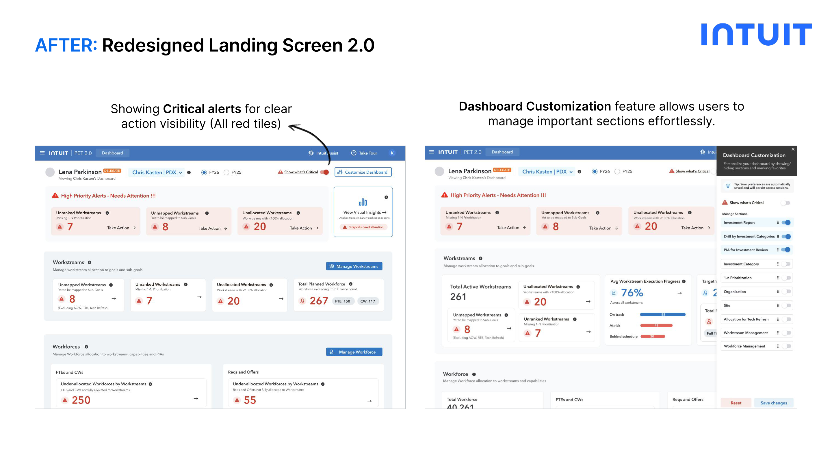 Landing Screen PET 2.0