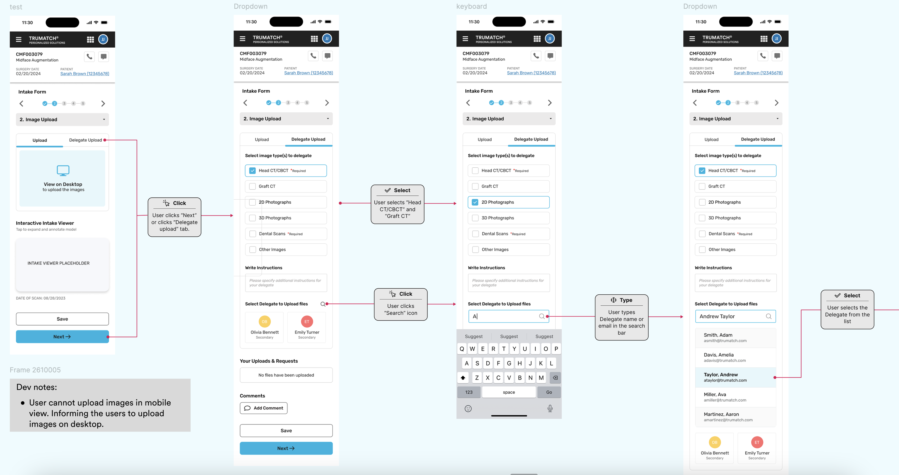 Delegate Image Upload: Mobile Flow