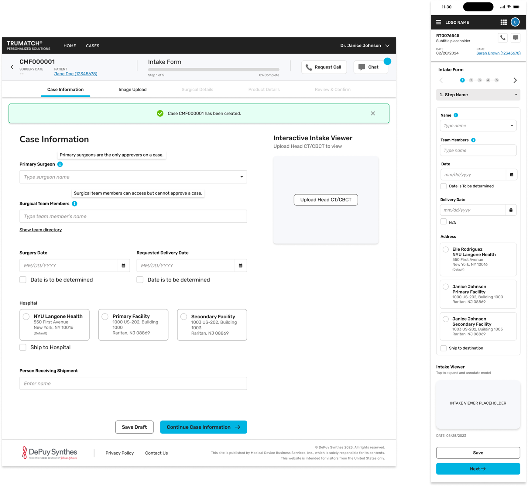 Web and Mobile UI Screenshots
